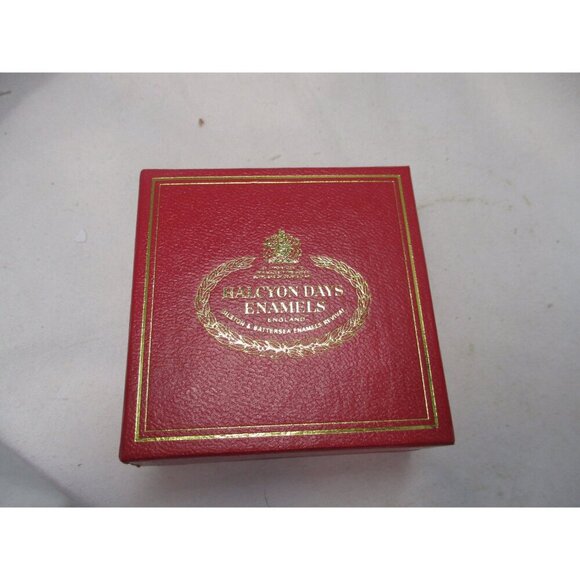 Enamel Box, Halcyon Days, Christmas 1986, Snuff Pill Jewelry Trinket English - Picture 2 of 7